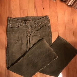 Silver Army Green Corduroy Pants 32/34